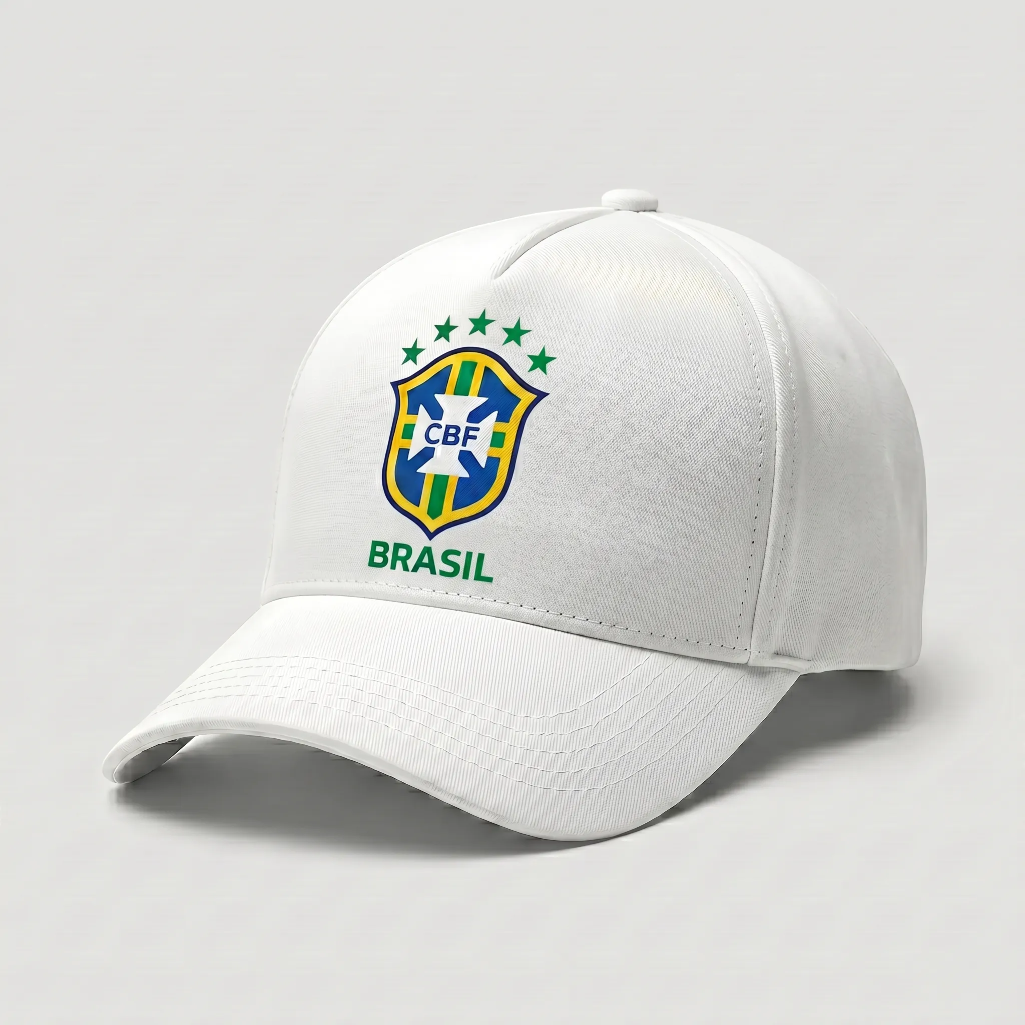 Premium White Brazil National Team Supporter Cap