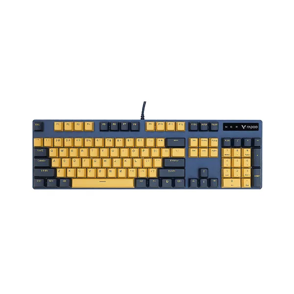 Rapoo V500 Pro Backlit Mechanical Gaming Keyboard – Yellow/Blue