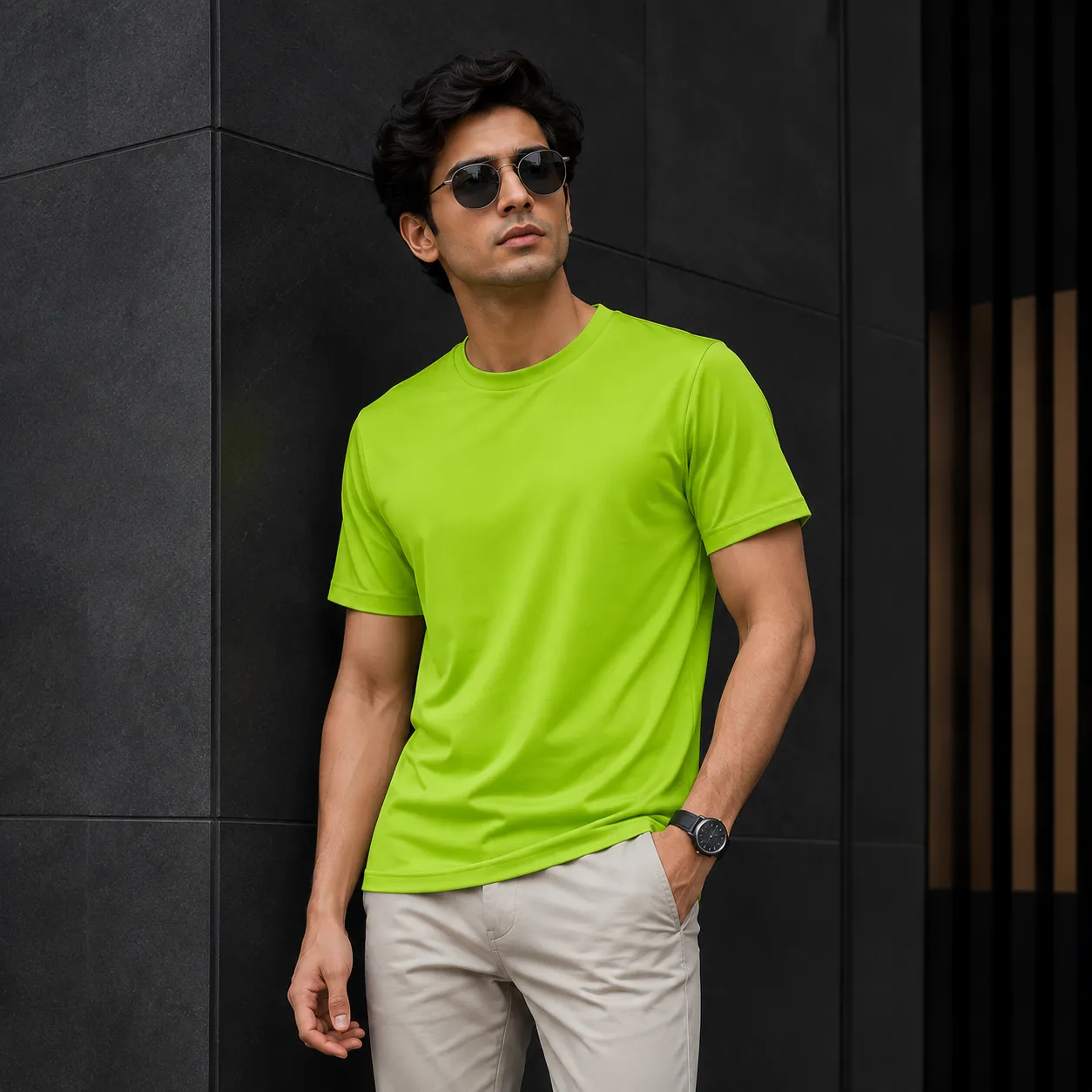 Premium Parrot Green Jersey T-Shirt – Lightweight & Breathable