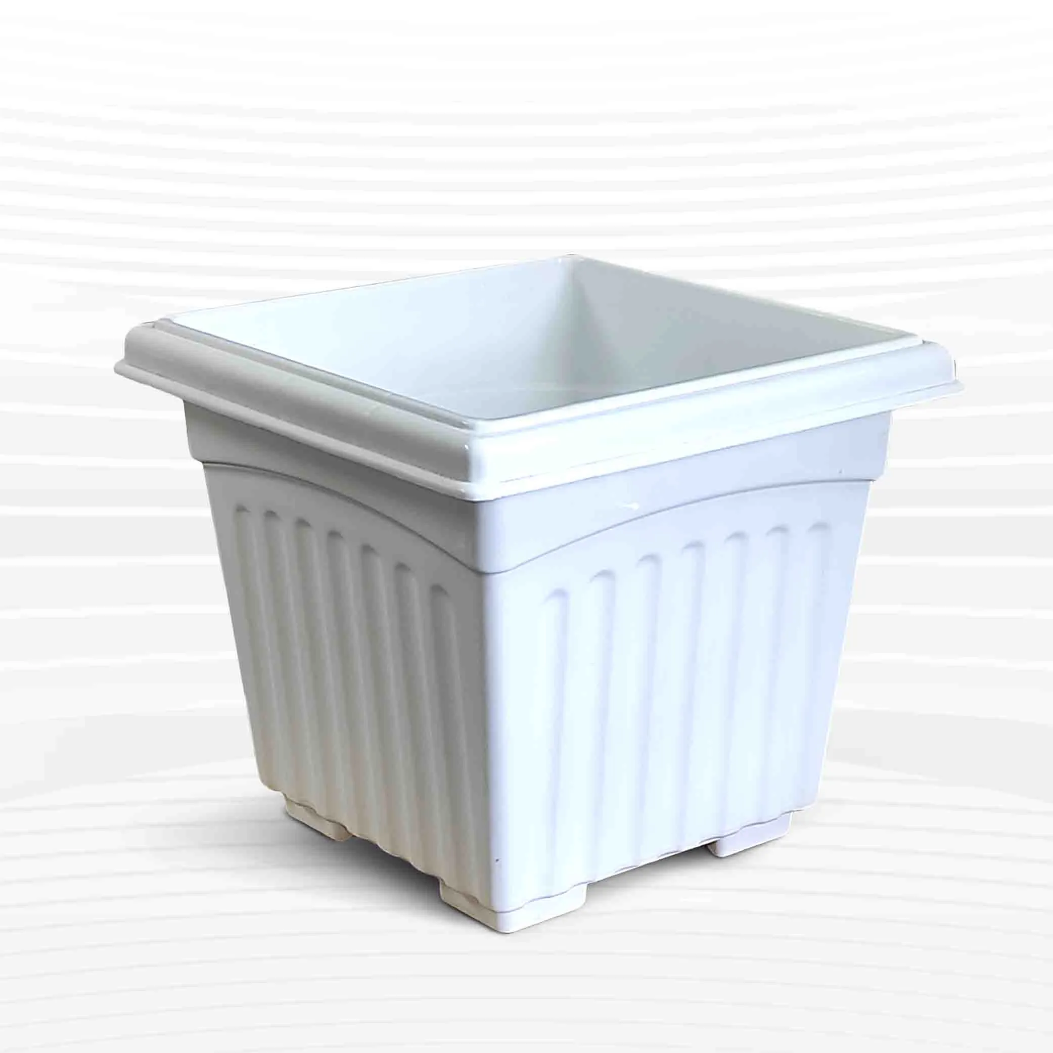 13 Inch Khandani Square Tub (White)