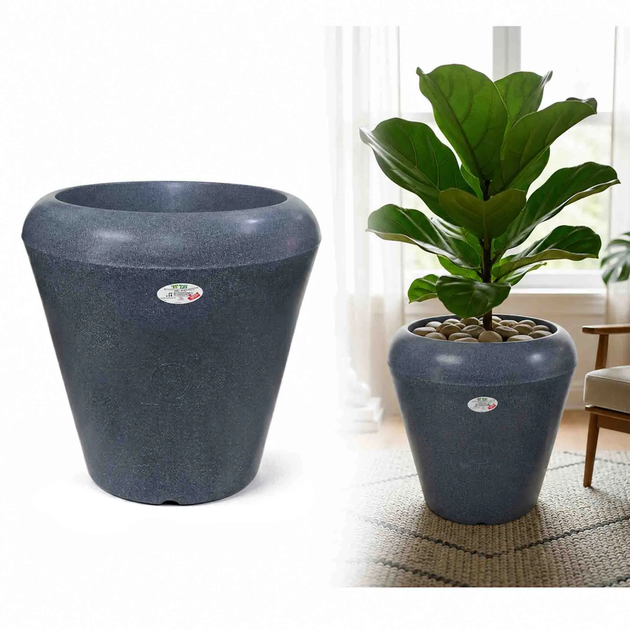 18 Inch RFL ROTO Plant Care Planter (Taper) - Black