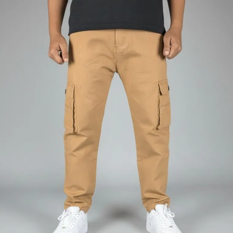 Men’s Twill 6 Pocket Pants — Slim Fit, Fashionable Design