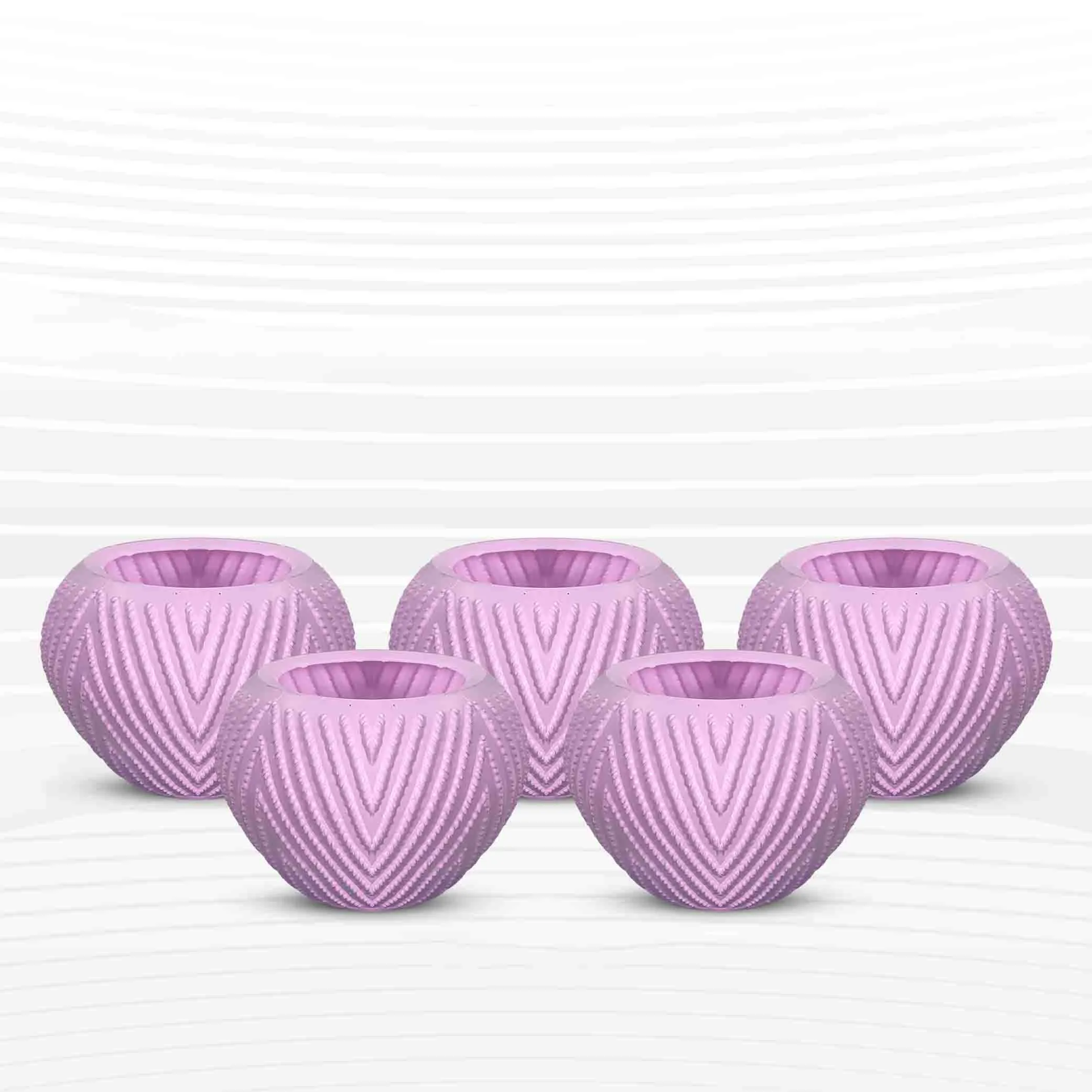 4 Inch Decorative Flower Pot (RL) - 5 pcs