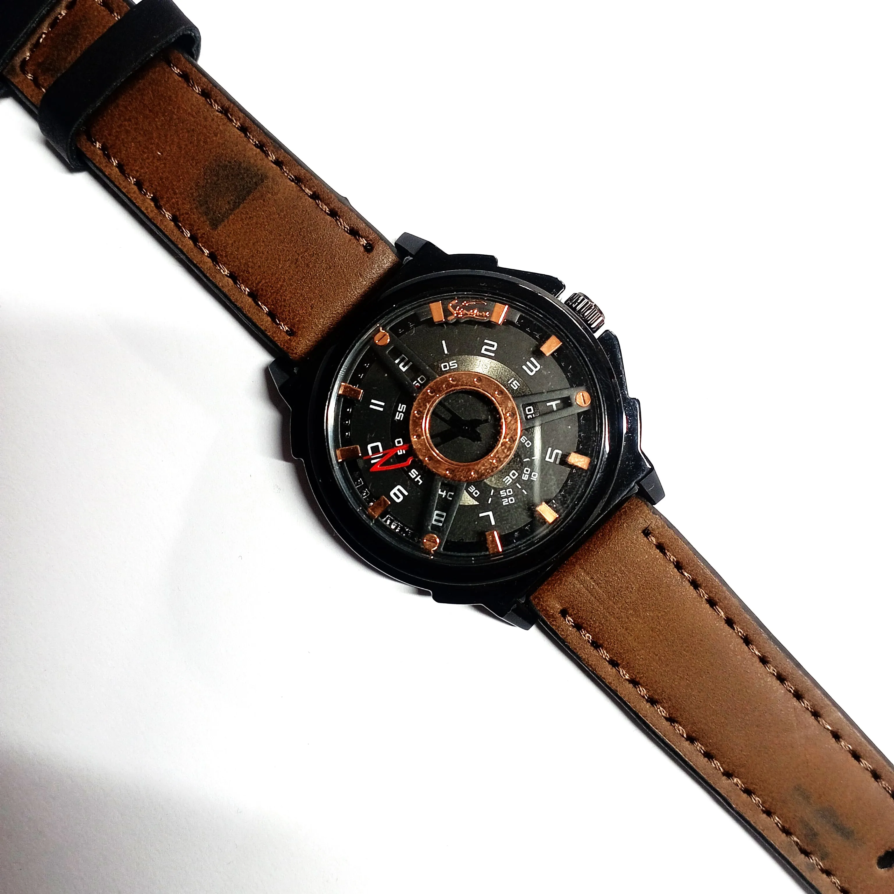 Signature Trendy Men Watch (Brown)