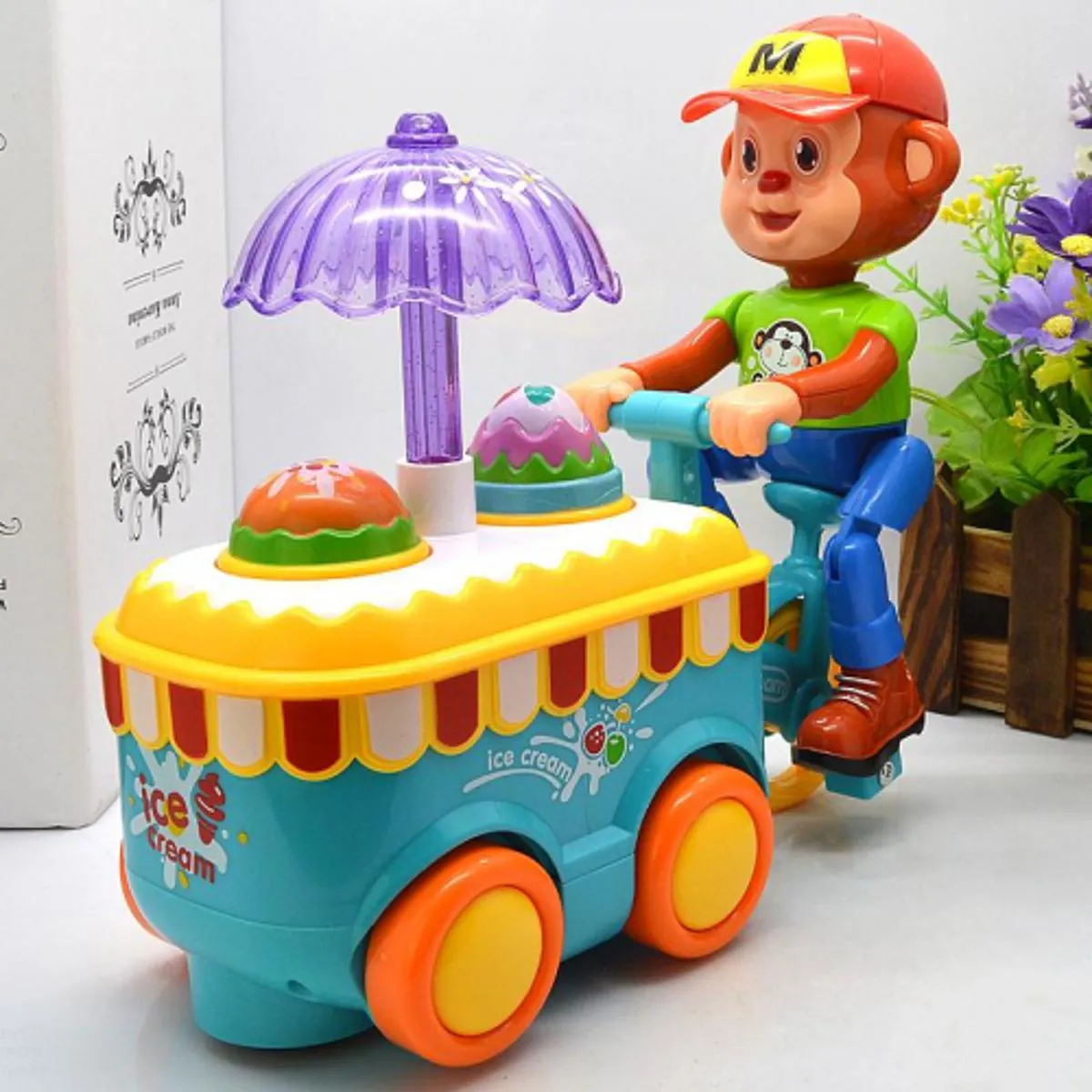 Bump And Go Monkey Ice Cream Toy for Kids