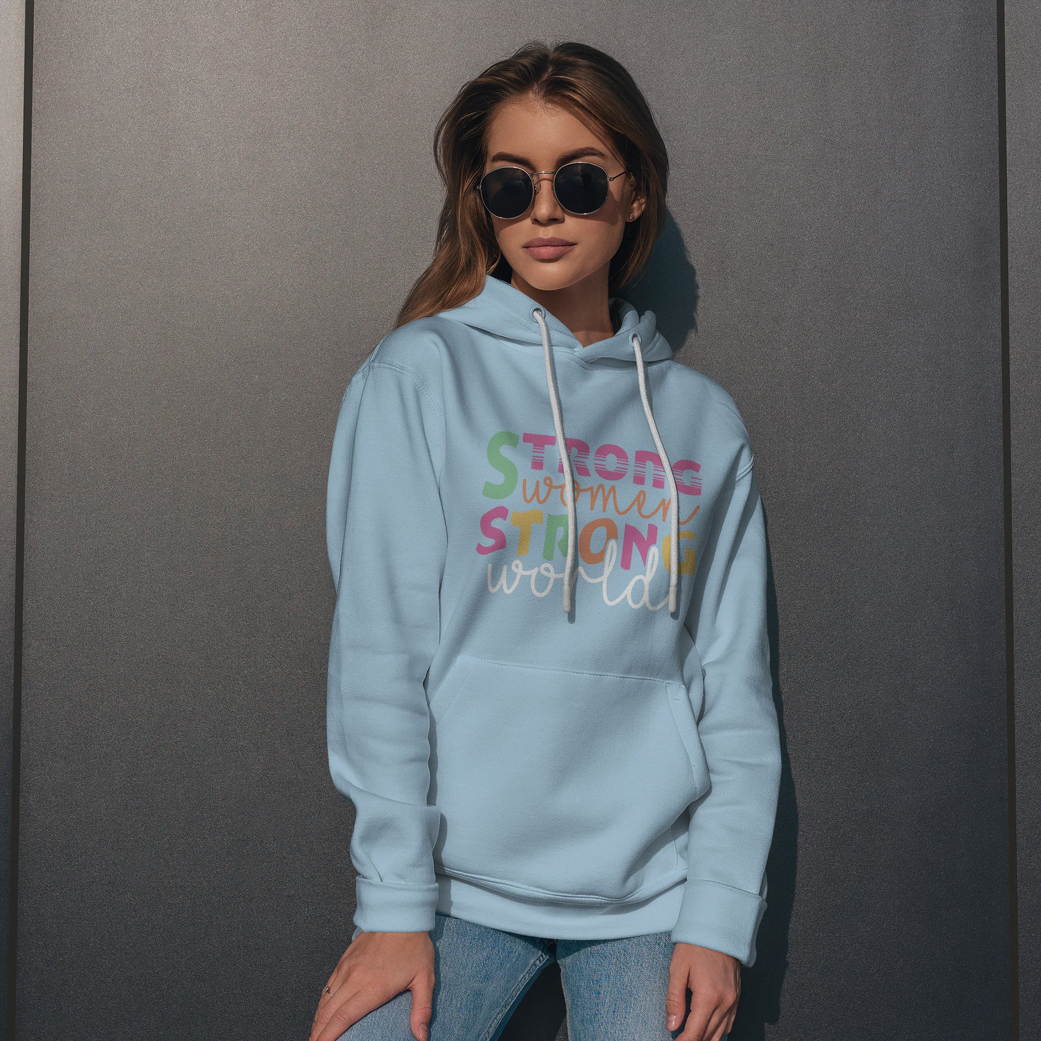 WinterWhisper Ladies Hoodie ( Sky Blue )