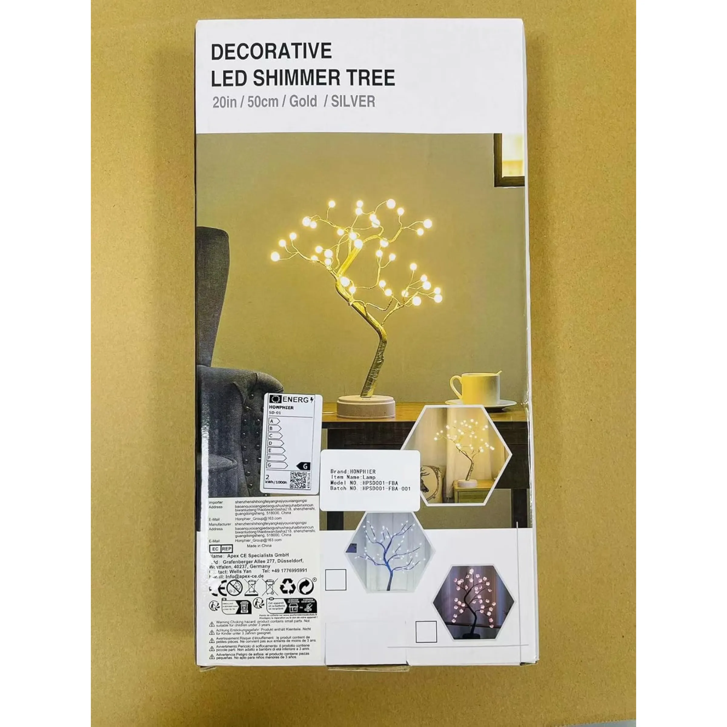 HONPHIER 108 LED Warm White Tree Lamp
